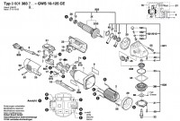 Bosch 0 601 383 741 GWS 10-125 CE Angle Grinder 110 V / GB Spare Parts GWS10-125CE